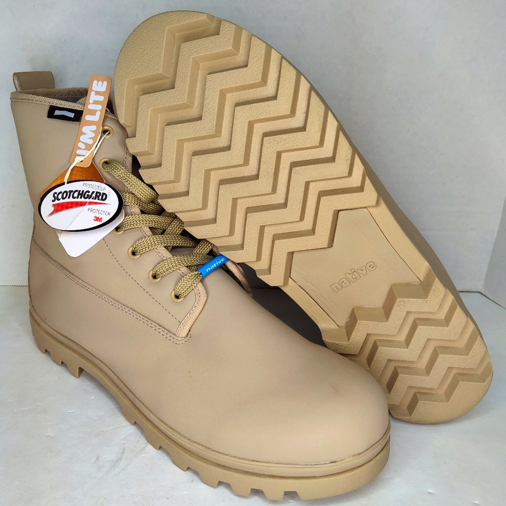 Native Johnny Treklite Boots Stone Brown Size 12